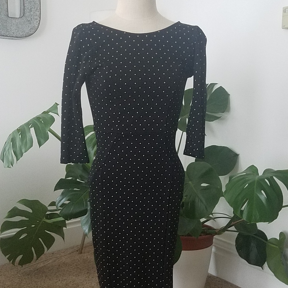 Polkadot Wiggle Dress - Unique Vintage